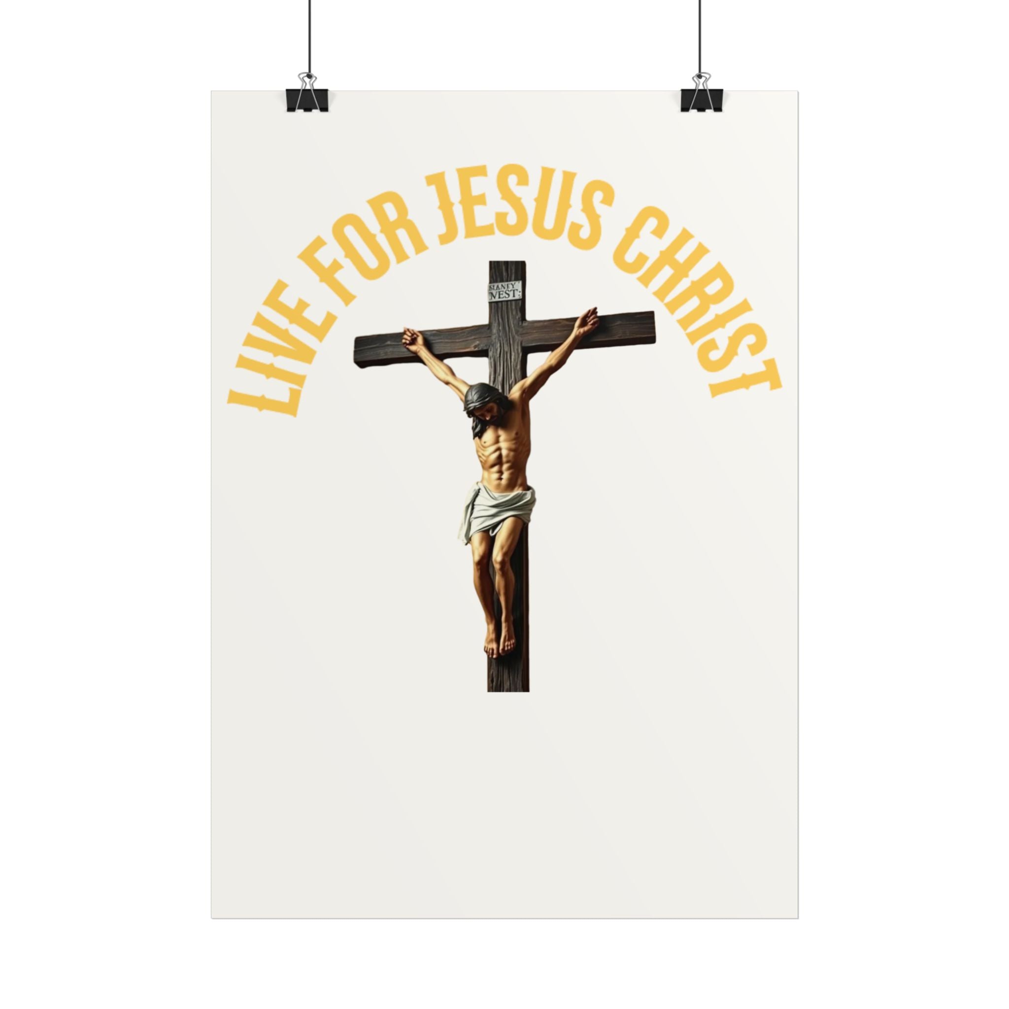 Live for Jesus Christ Crucifix Poster