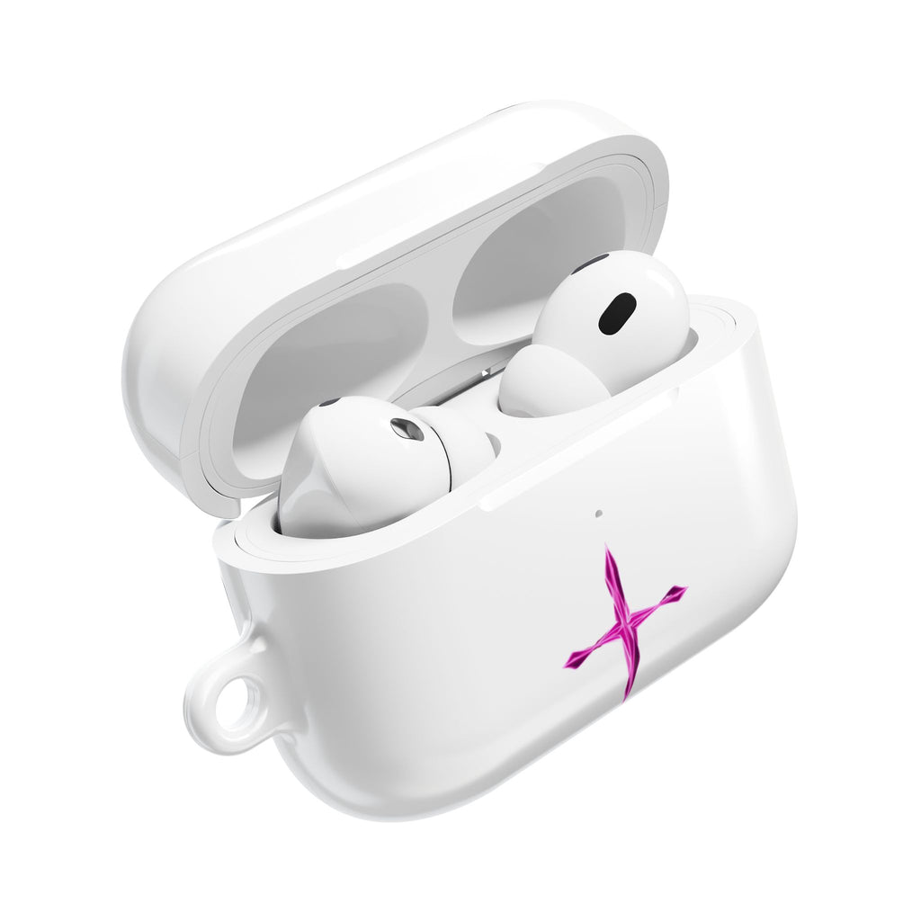 AirPod Case — Pink Crystal Cross Minimalist Protective Cover