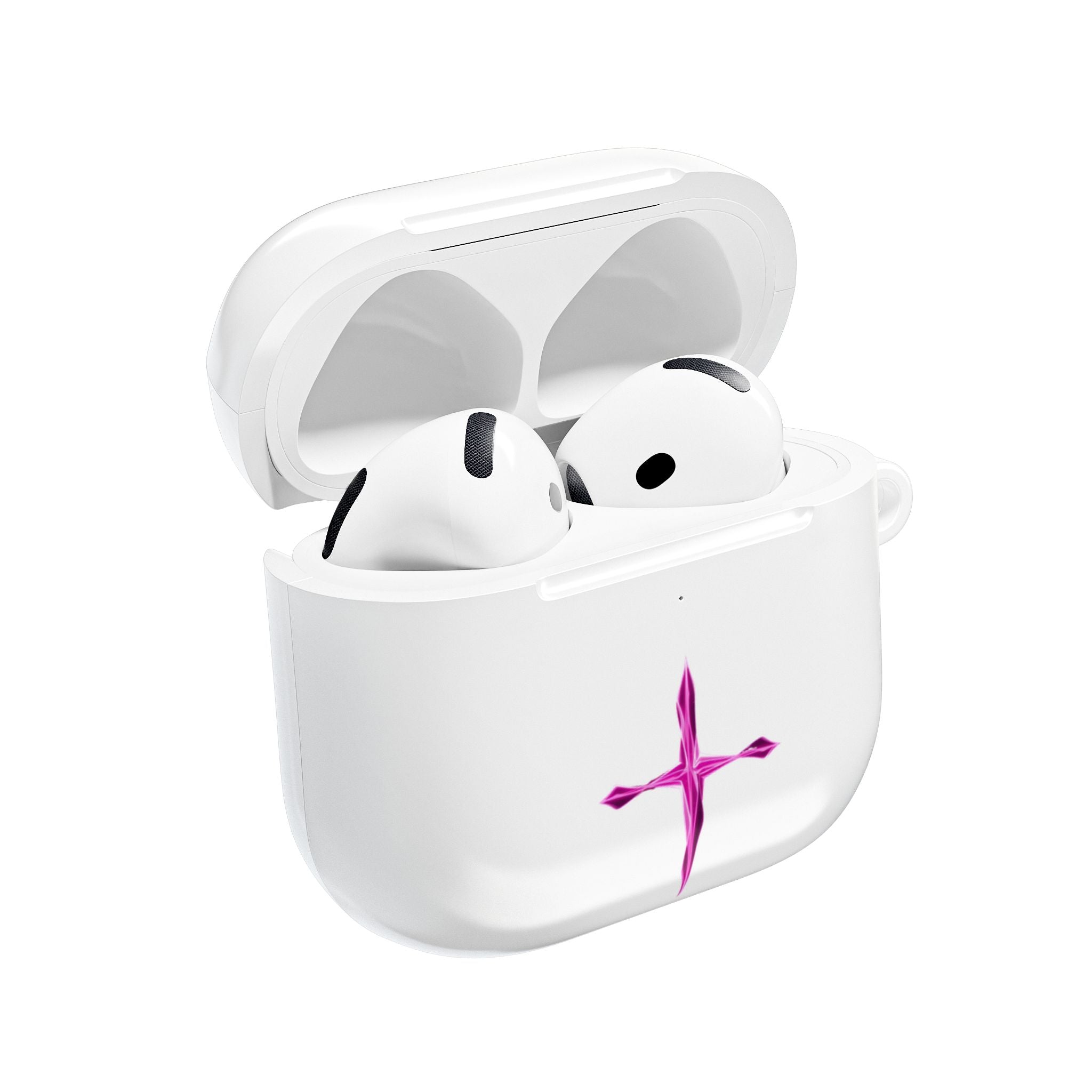 AirPod Case — Pink Crystal Cross Minimalist Protective Cover