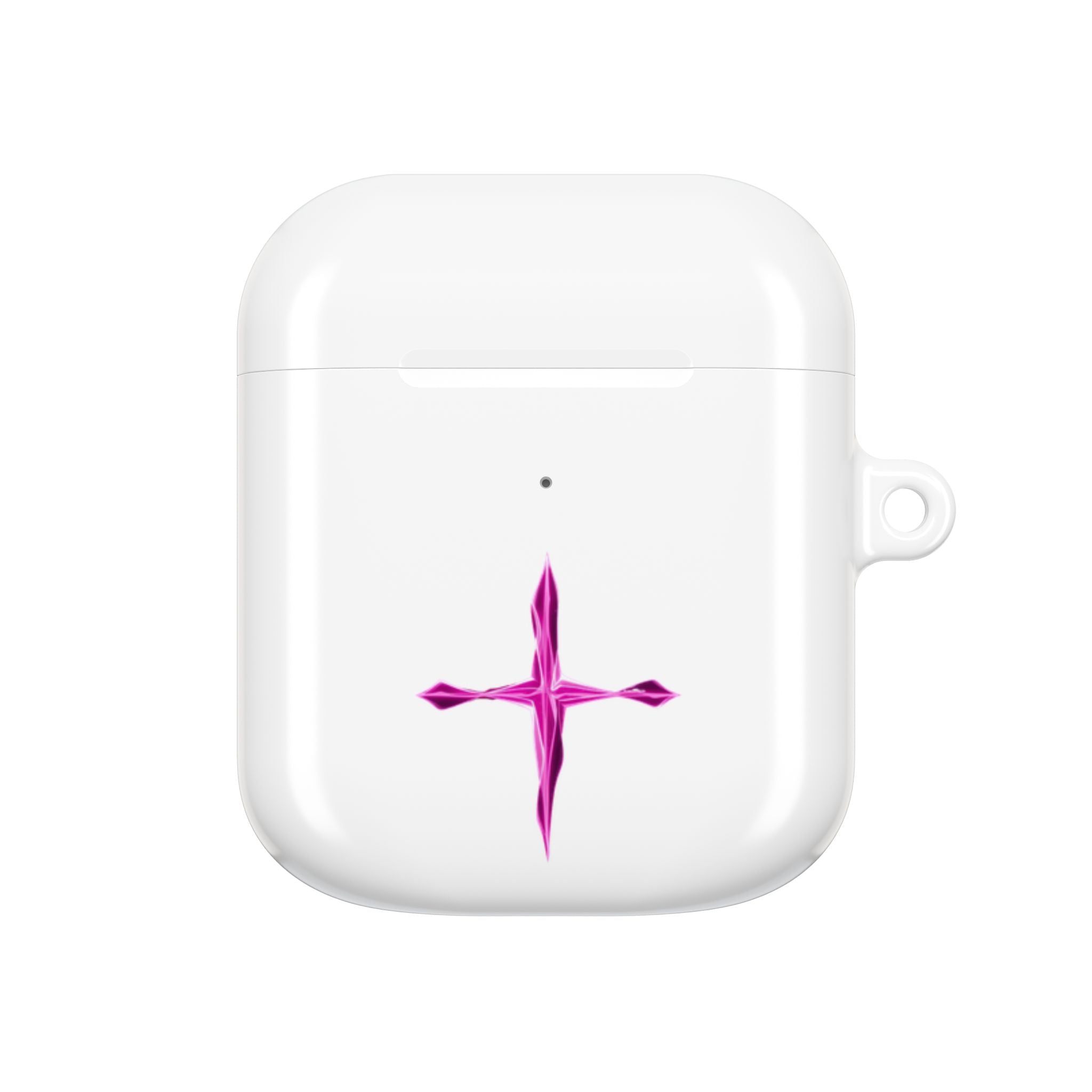 AirPod Case — Pink Crystal Cross Minimalist Protective Cover
