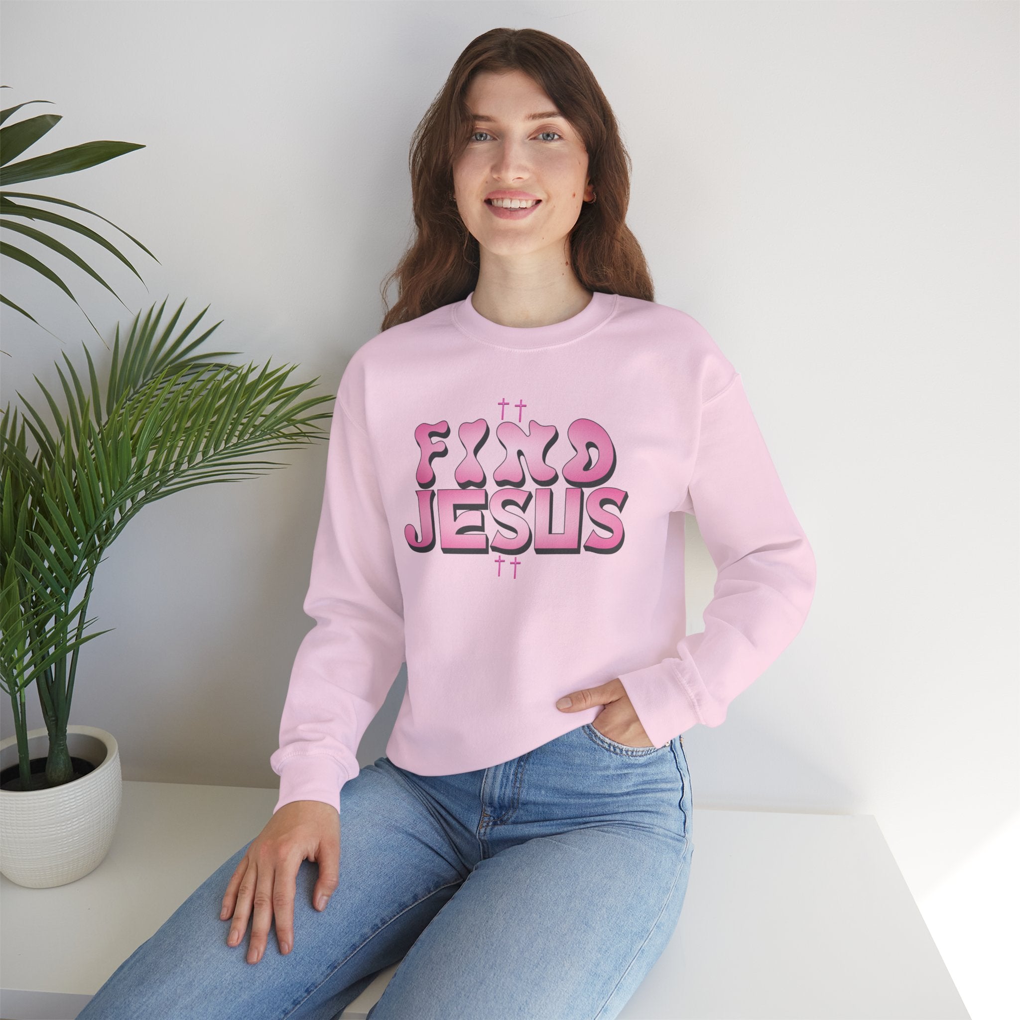 Pink FIND JESUS Sweatshirt
