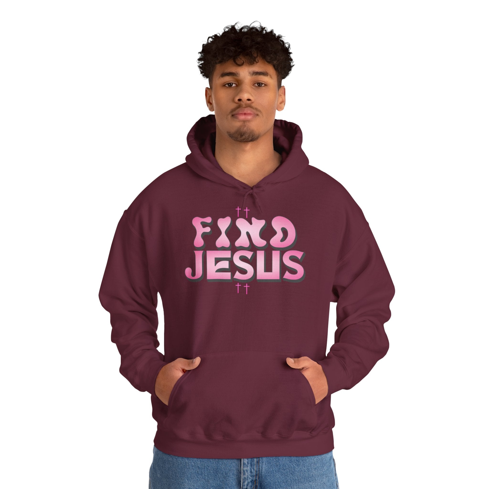 Christian Graphic Hoodie - FIND JESUS - Unisex