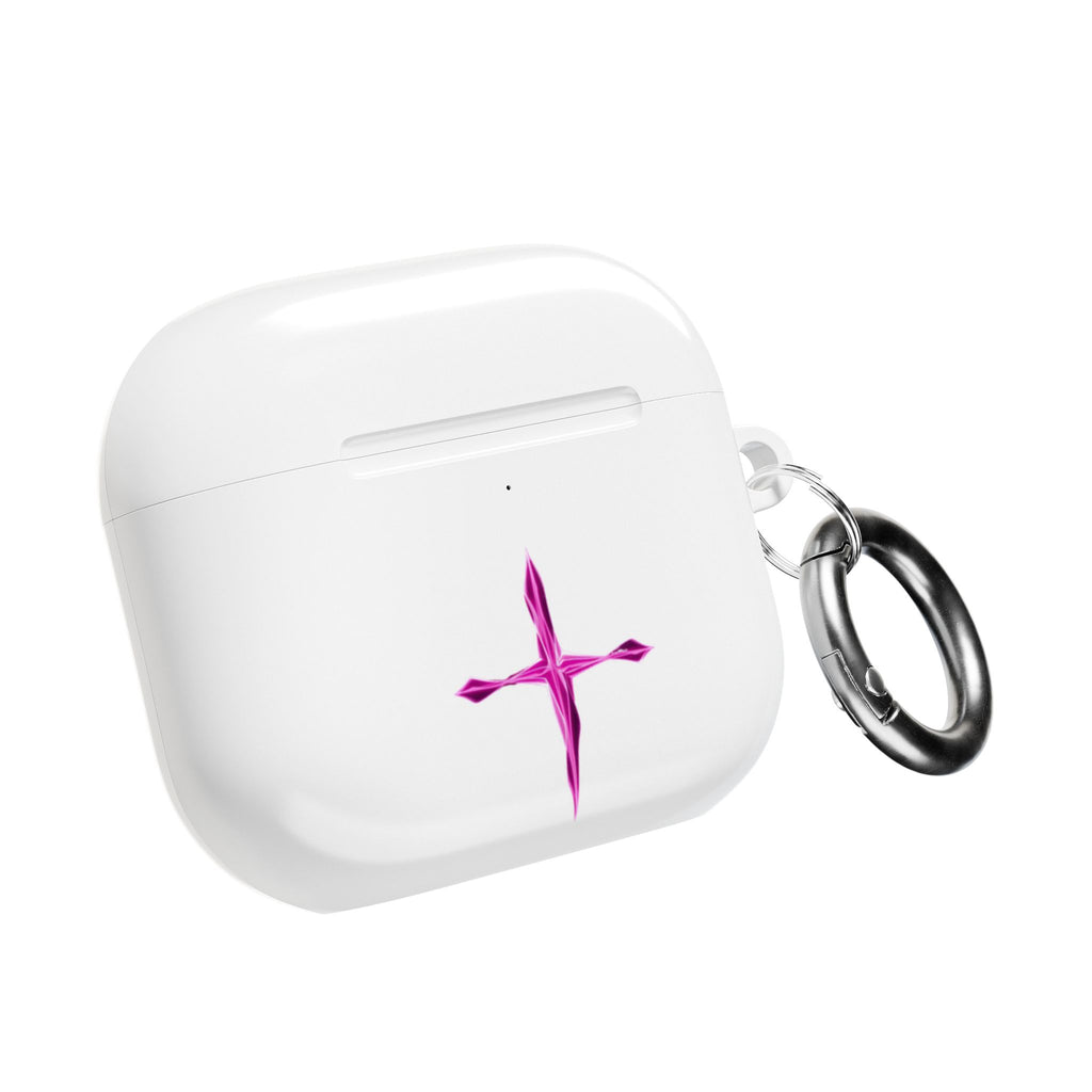 AirPod Case — Pink Crystal Cross Minimalist Protective Cover