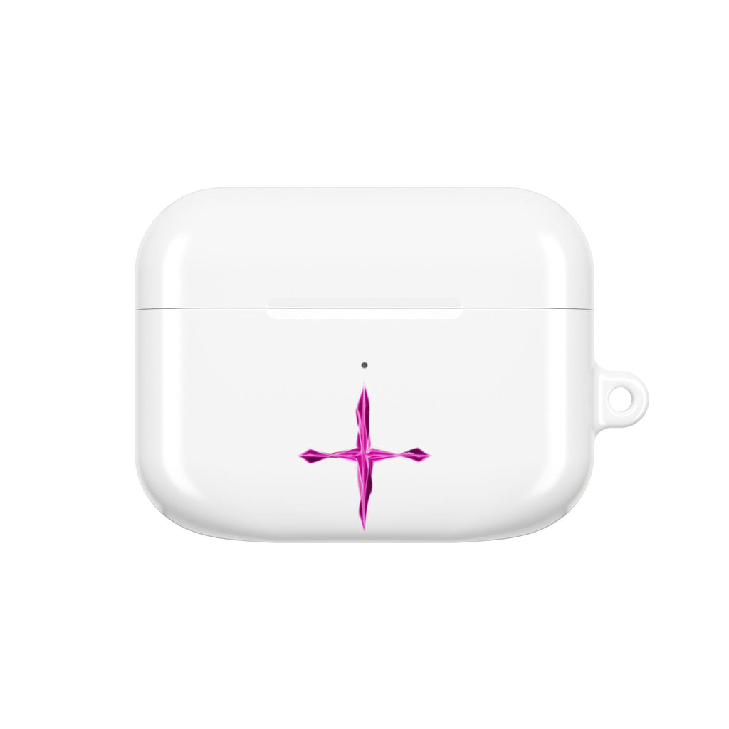 AirPod Case — Pink Crystal Cross Minimalist Protective Cover