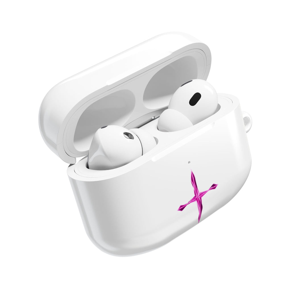 AirPod Case — Pink Crystal Cross Minimalist Protective Cover