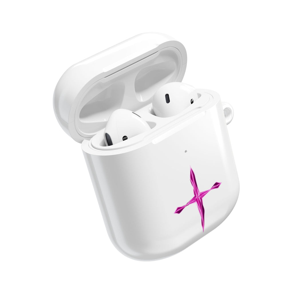 AirPod Case — Pink Crystal Cross Minimalist Protective Cover