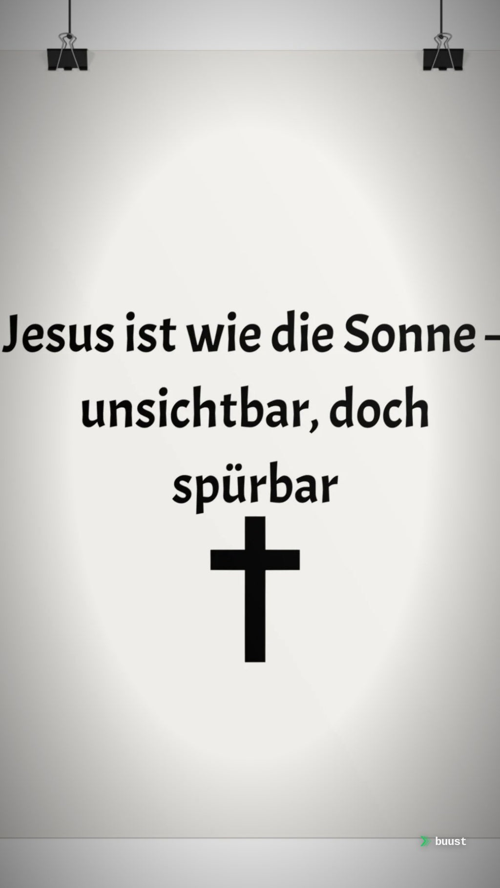 Christian Poster "Jesus ist wie die Sonne – unsichtbar, doch spürbar"