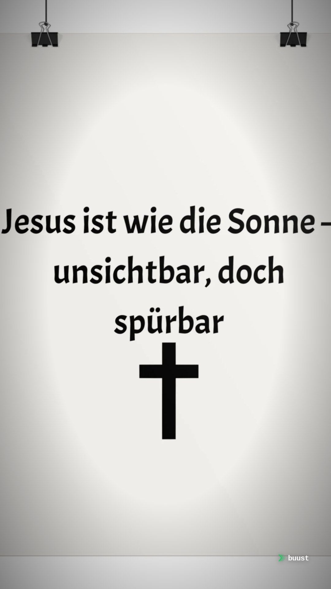 Christian Poster "Jesus ist wie die Sonne – unsichtbar, doch spürbar"